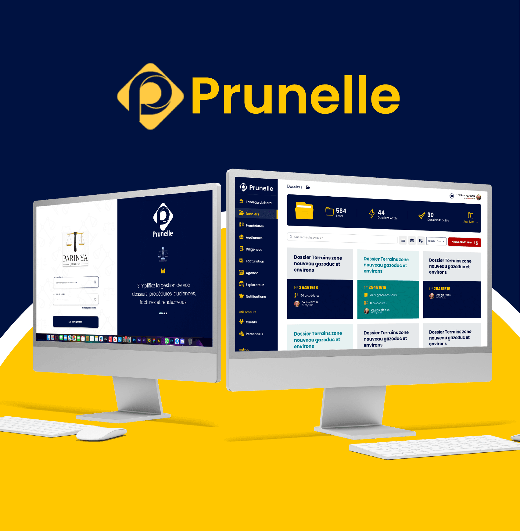 Aperçu du projet Prunnel - Gestion pour structures juridiques