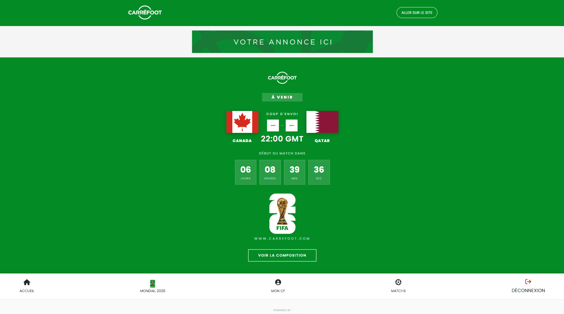 Aperçu du projet Carréfoot Pronostic - Application de prédiction de matchs